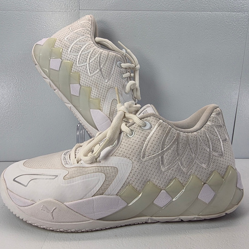 Puma MB.01‎ Low Not From Here Basketball Shoes Men's Sz 8.5 White 376941-04